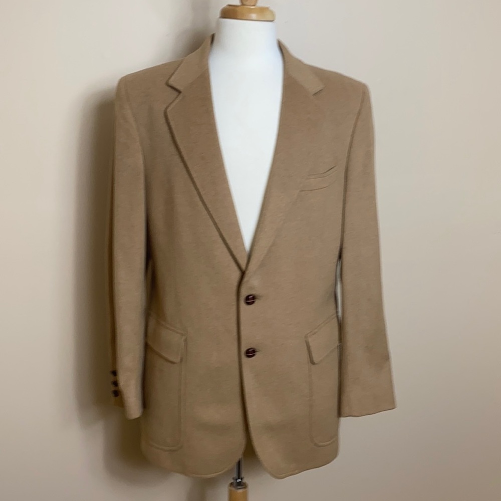 Men’s Camel Hair Sport Coat from Potomac Collection. Custom Tailored. Size L